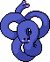 blue worm-like creature