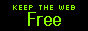Button. Flashing text reads: Say no to Web3. Keep the web free.